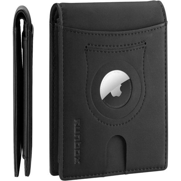 AirTag-Wallet-Mens-Slim-RFID Blocking Wallets Leather with Bill Compartment Air